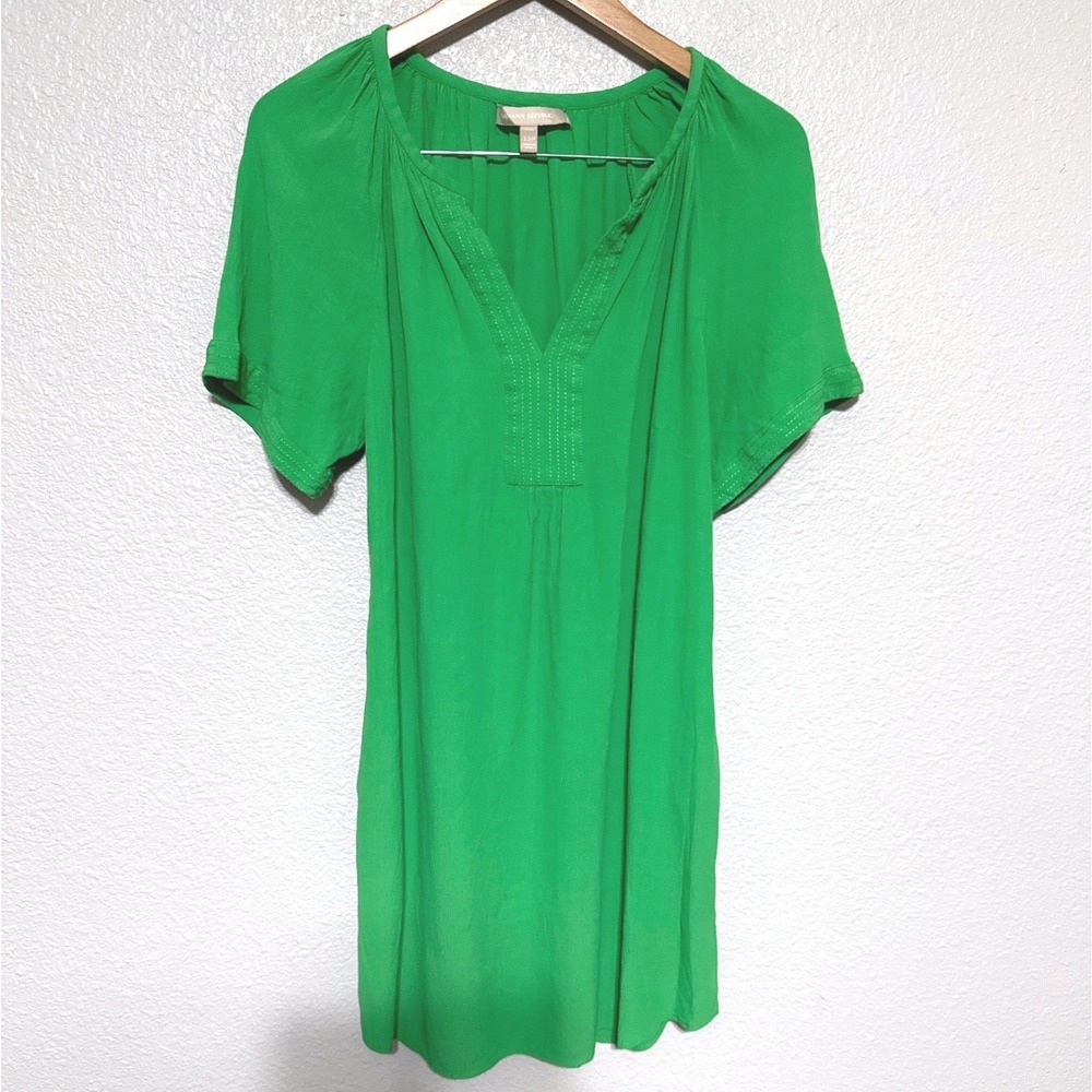Banana Republic Bright Green Spring Dress Women's 12P Pullover Beach‎ Coverup?